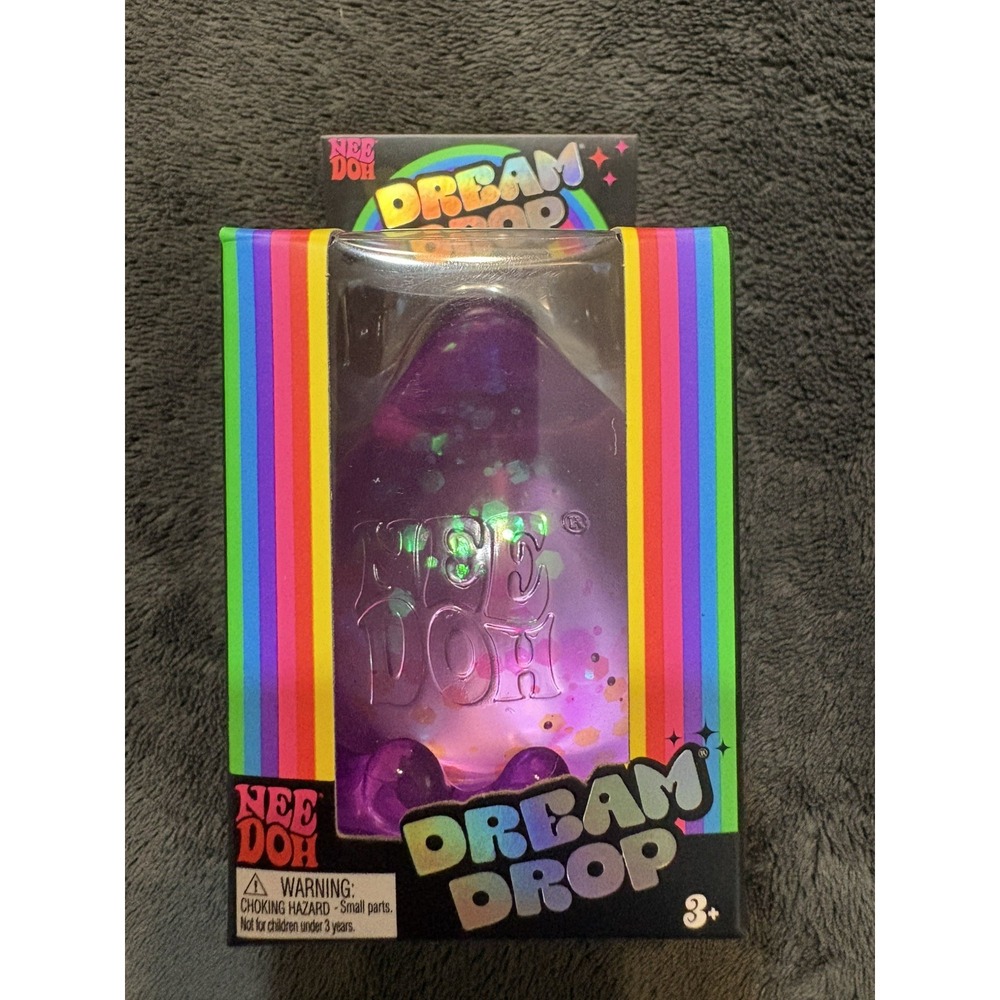 Nee Doh Dream Drop Purple Glitter- New In Box- Authentic-